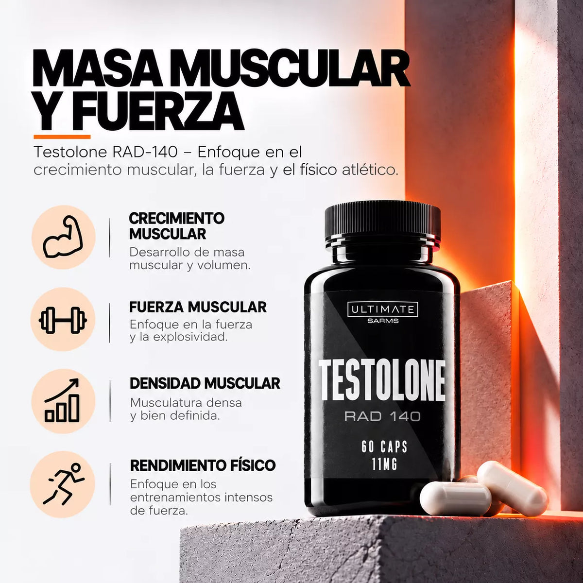 masa muscular y fuerza testolone rad-140