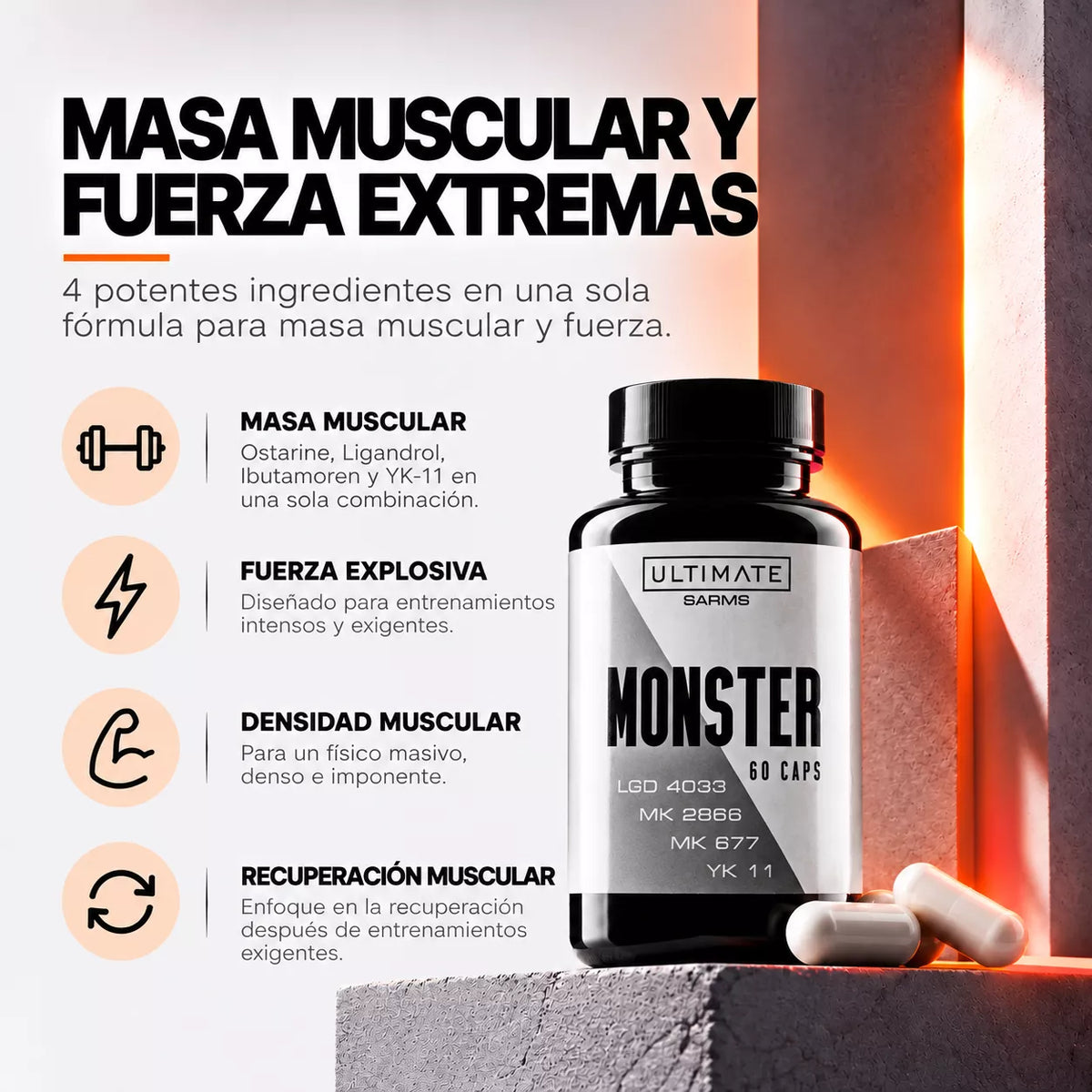 monster sarms masa y fuerza