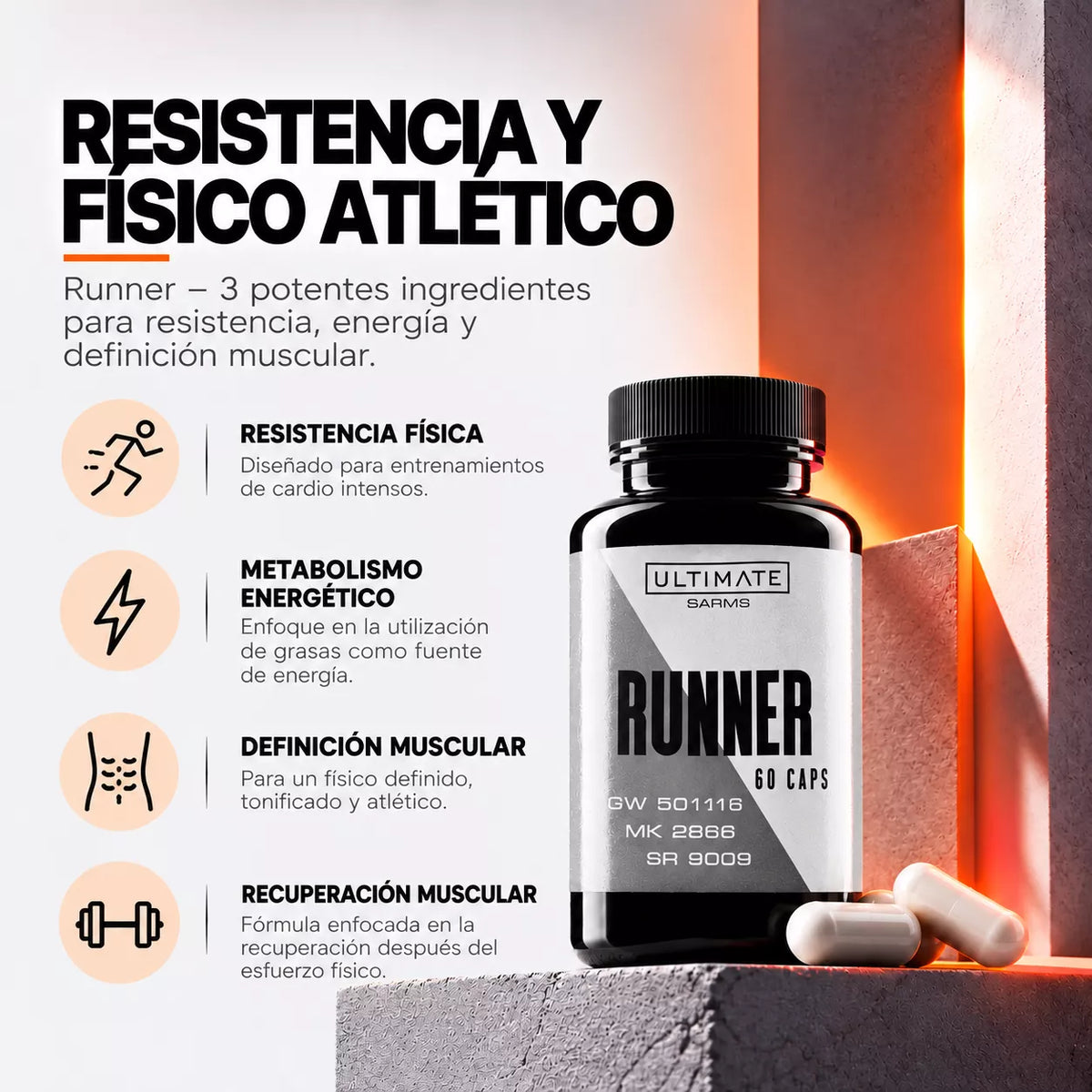 runner athletic supplement poster