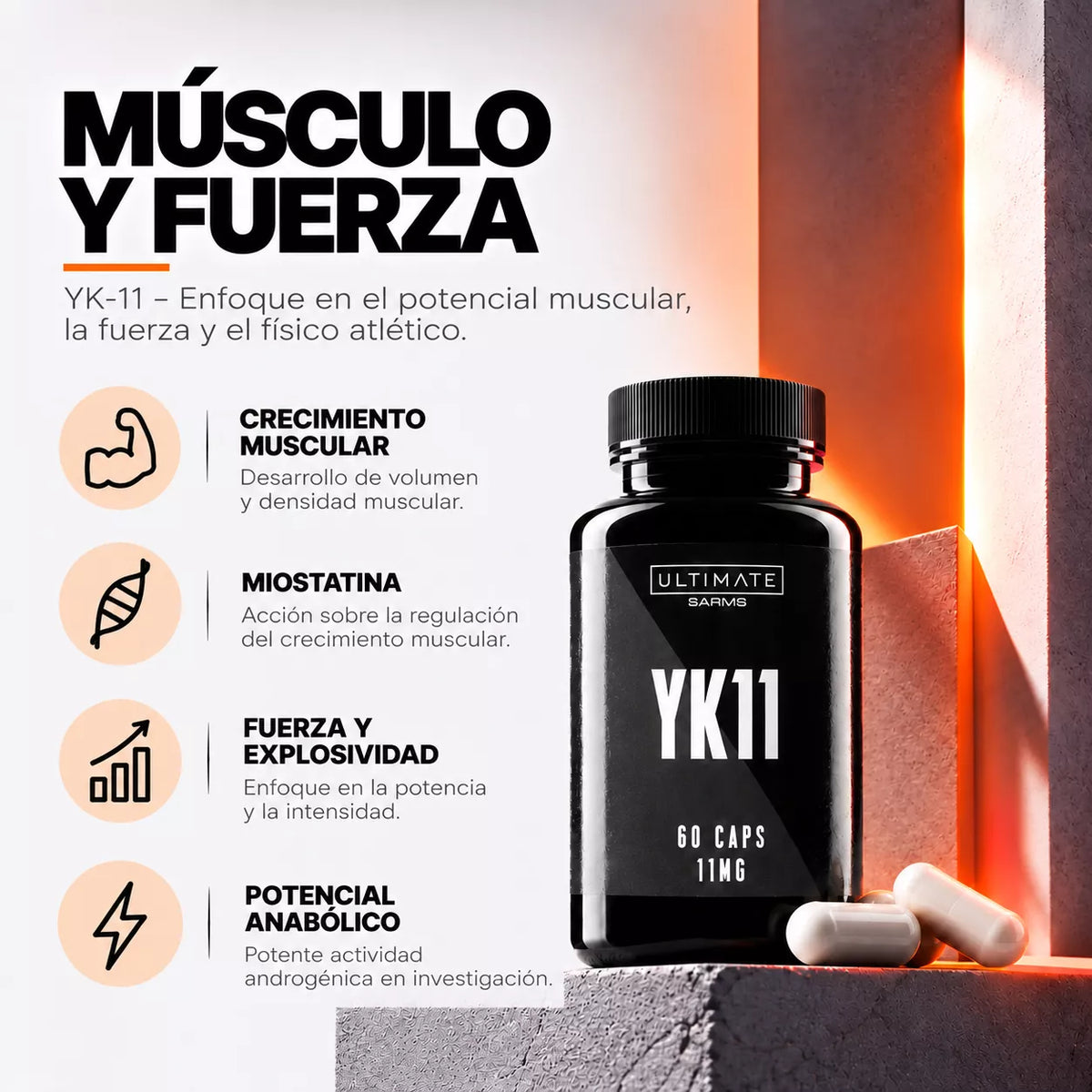 yk11 muscle and strength infographic